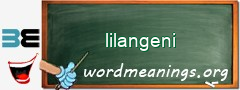 WordMeaning blackboard for lilangeni